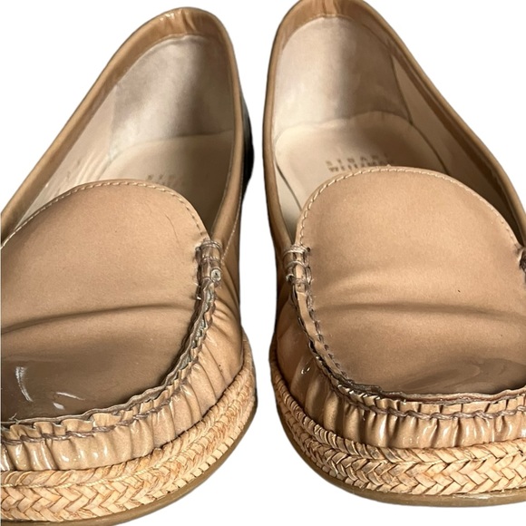 STUART WEITZMAN Women's 'GEEK' Adobe Aniline PATENT LEATHER LOAFERS - 9 - Picture 5 of 11